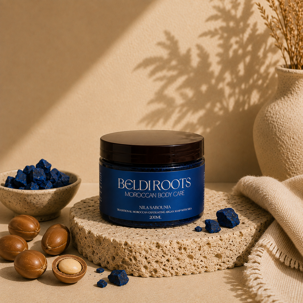 Nila Sabounia | Traditional Moroccan Exfoliating Argan Soap with Nila